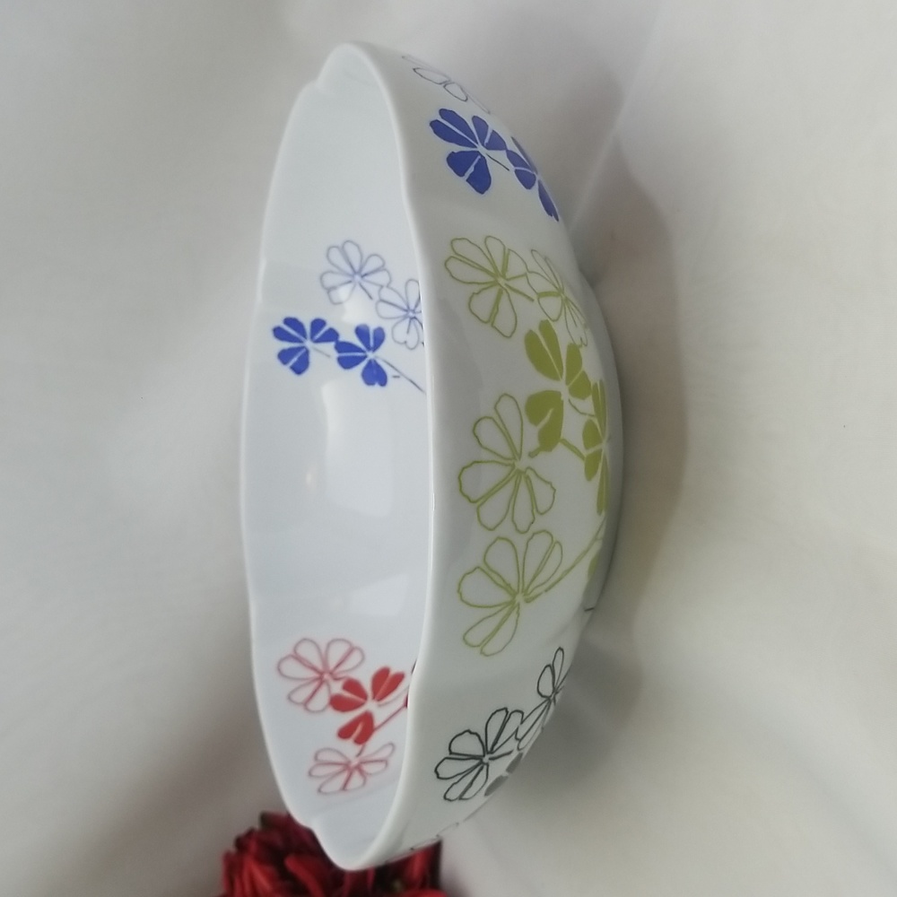 Temptations by Tara Presentable Ovenware Multicolor Flower Bowl